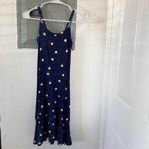 Summertime 🌺 Polka Dot Slip Dress with Yellow Dot Accents✨